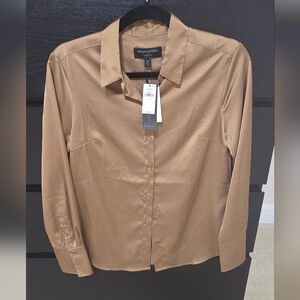 Banana Republic Tan Silky Blouse